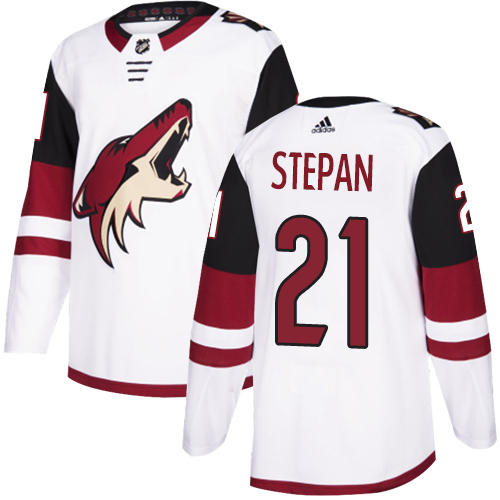 Adidas Coyotes #21 Derek Stepan White Road Authentic Stitched Youth NHL Jersey